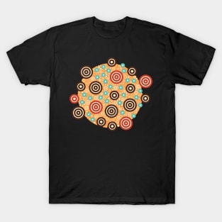 Aztec Warrior Pattern Burst v3 Circle Design T-Shirt